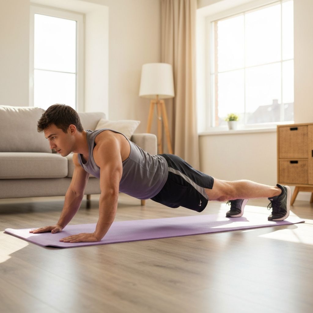 Plank position for core stability